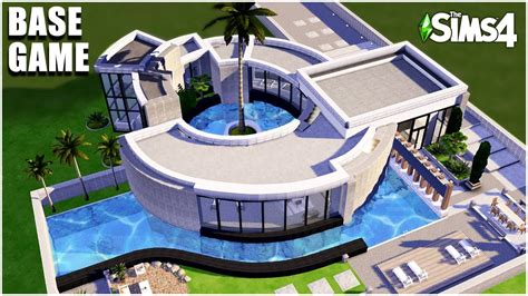 Sims 4 Base Game Round Villa No Cc No Packs Speed Build Kate