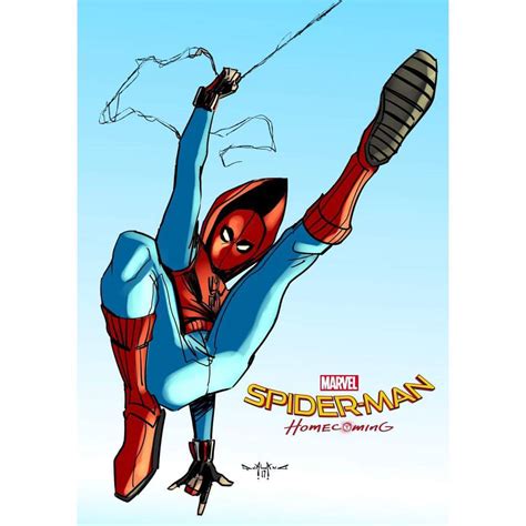 Spider Man Homecoming Drawing Pictures ~ Homecoming Spider Man Behind