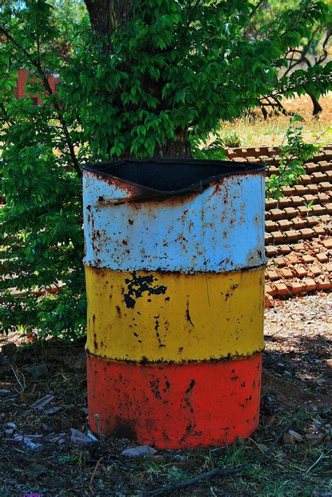 Tri-colour Trash Can Free Stock Photo - Public Domain Pictures