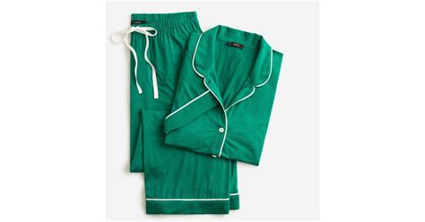 Jcrew Eco Dreamiest Short Sleeve Pajama Set In Green Lyst