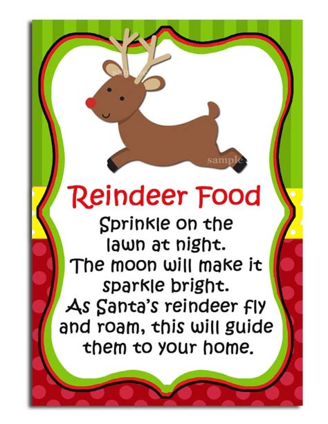 Reindeer Food Printable Labels Instant Download By That Party Chick