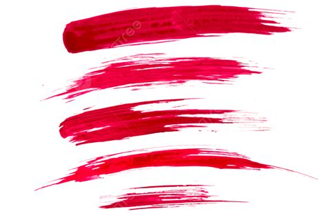 Red Paint Brush Strokes Swipe Ink Stroke Wipe Png Transparent Image