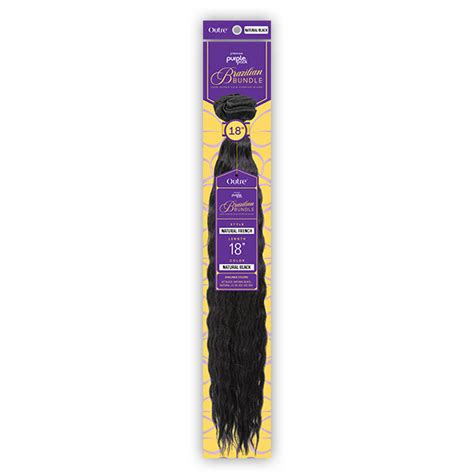 Outre Purple Pack Brazilian Bundle Human Hair Blend Weaving French 18
