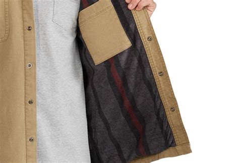 Rugged Flex® Relaxed Fit Canvas Fleece Lined Snap Front Shirt Jac Mens Sale Carhartt