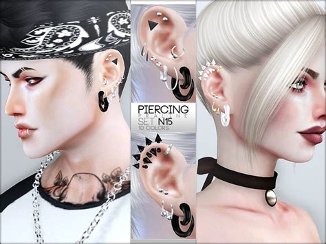 Piercing Set N15 By Pralinesims At Tsr Sims 4 Updates