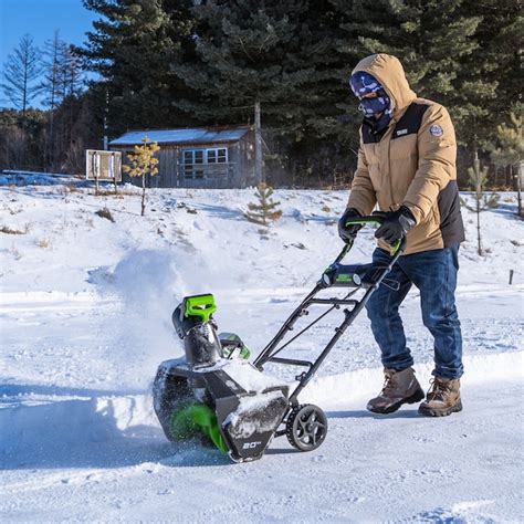 Greenworks Pro 80 Volt 20 In Single Stage Push Battery Snow Blower