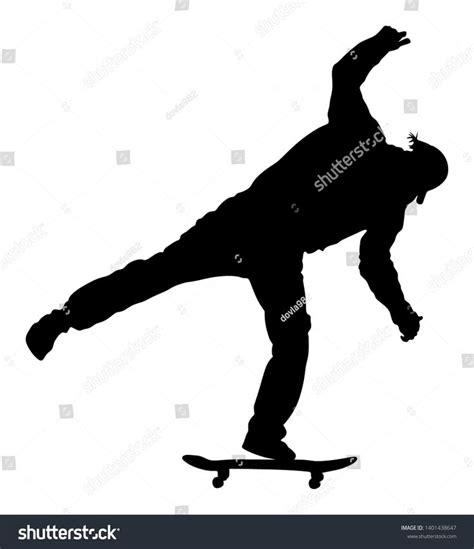 Extreme Sport Game Skateboarder In Skate Park Air Jump Trick