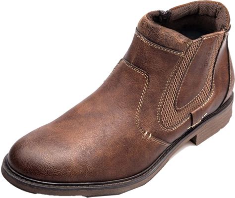 Botines Para Hombre Otoño Invierno Zapatos De Cuero Con Cremallera High