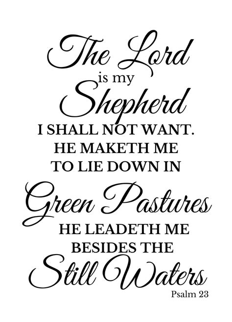 Psalm Svg The Lord Is My Shepard Svg For Cut File Cricut Etsy