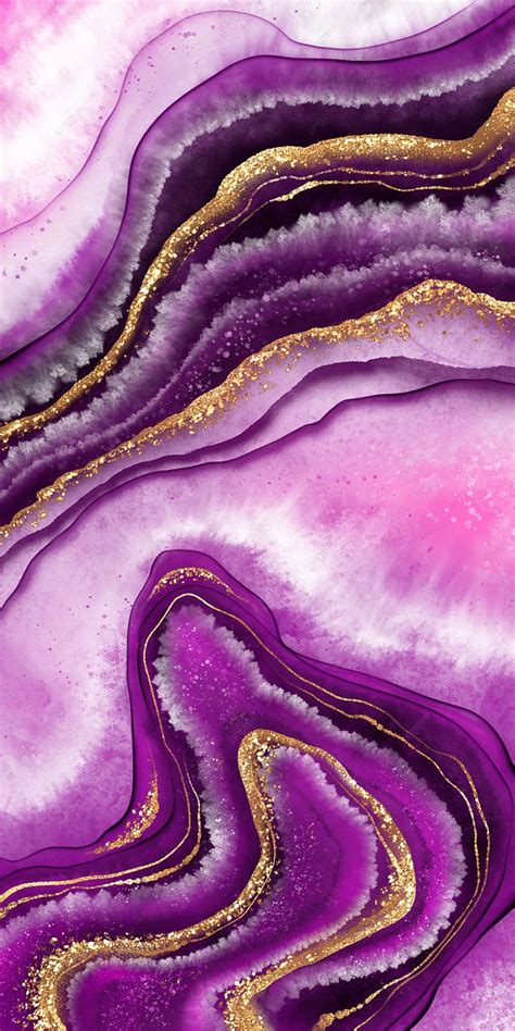 Purple Marble Background With Gold Streaks Wallpaper Image For Free