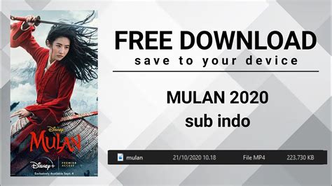 Watch streaming dan download film movie mulan 2020 subtitle bahasa indonesia online gratis pada situs bioskopkeren.rocks. Download Film Disney Mulan (2020) Sub Indo Full Movie ...