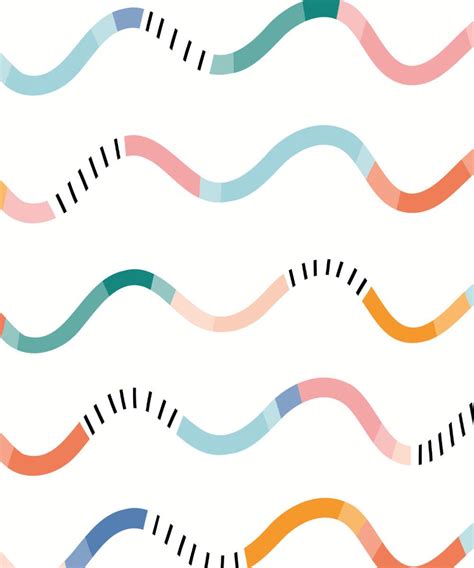 Happy Waves Wallpaper Multi Colors Milton And King Usa