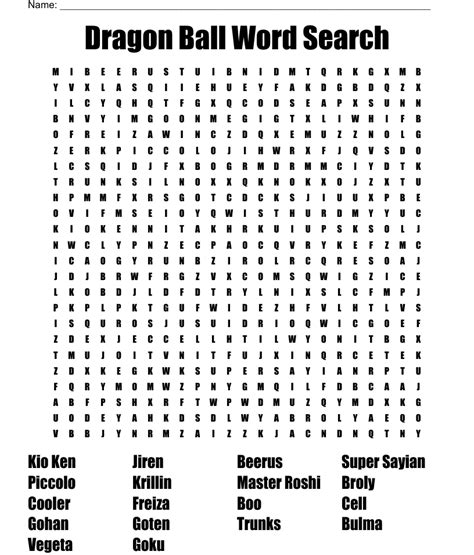 Anime Word Searches
