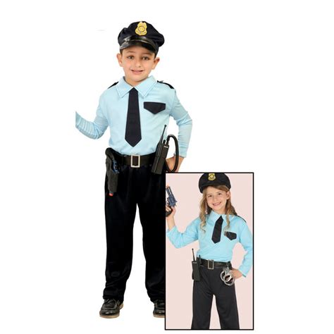 Disfraz De Policia Infantil Uniforme Policial Para Niño Bazar Chinatown