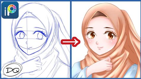 Cara Menggambar Anime Hijab Free Image Download Imagesee