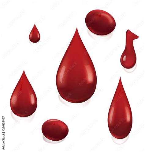 Drops Of Blood Vector Illustration Stock Vector Adobe Stock