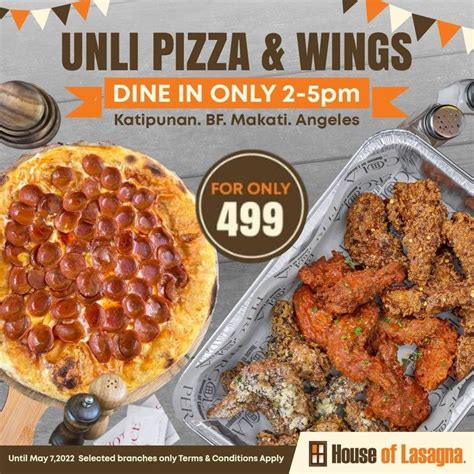 Manila Shopper House Of Lasagna UNLI Pizza Wings Promo