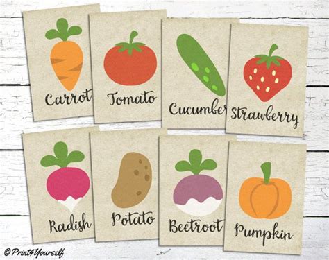 Vegetable Signs Instant Download Printable Vegetable Garden Signs