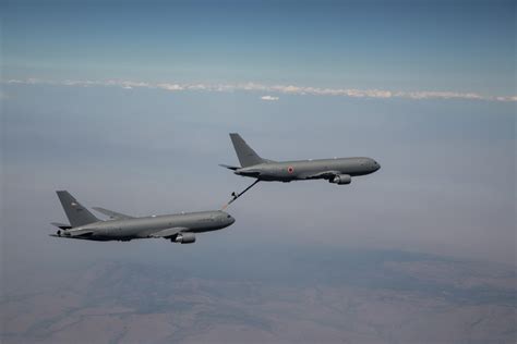 Japans First Boeing Kc 46a Tanker Completes First Refuelling Flight