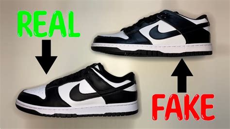 Real Vs Fake Nike Dunk Low Blackwhite Panda Sneakers Comparison