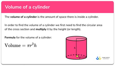 Volume Of A Cylinder Gcse Maths Steps Examples And Worksheet