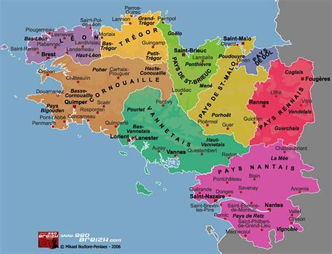 Carte De Bretagne Info ≡ Voyage Carte Plan