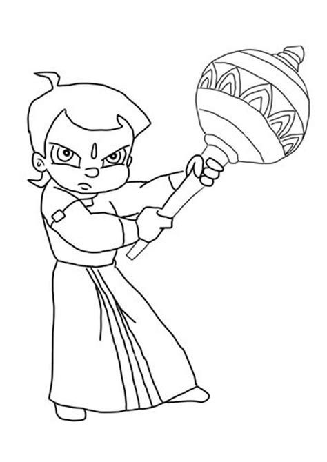 Coloring Pages Chota Bheem Cartoon Coloring Page