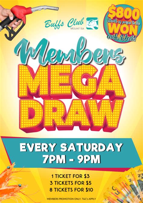 Members Mega Draw Buffs Club Mount Isa