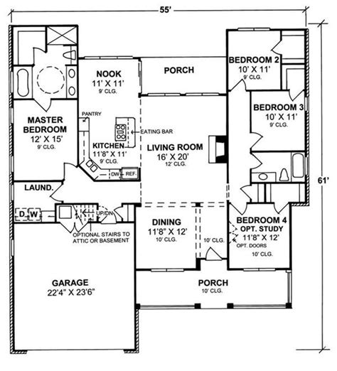 Country Ranch Wheelchair Accessible House Plans Home Design 5456