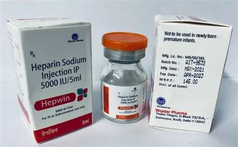 Heparin 5000 Iu Injection At Rs 145piece Pharmaceutical Injection In