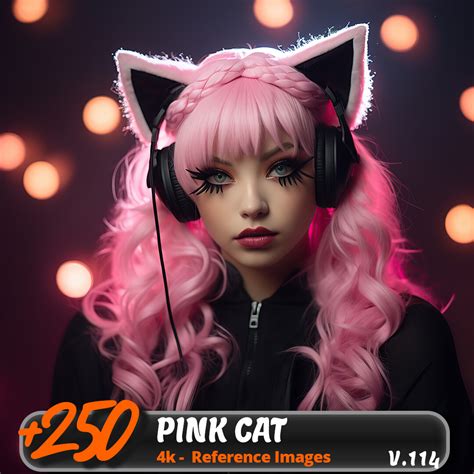 artstation pink cat vol 113 4k reference image