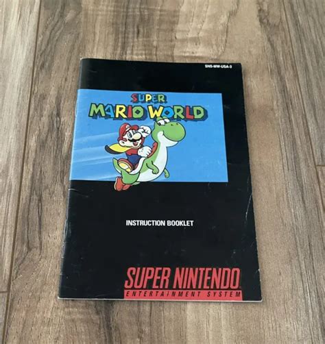 Super Mario World Snes Super Nintendo Instruction Manualbooklet Only
