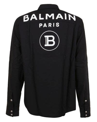 Balmain Cotton Shirt In Black For Men Lyst