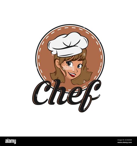 Chef Mujer Mascota Personaje Logo Vector Hermoso Logotipo Chef Personaje De Chicaeps 10