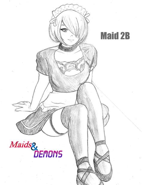 Maid 2b Sketch By Cyato Kun On Deviantart