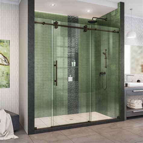 enigma xo oil rubbed bronze frameless sliding glass shower door floor and decor