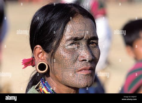 Myanmar Burma Chin State Portrait Of A Woman From Chin Ethnic Group