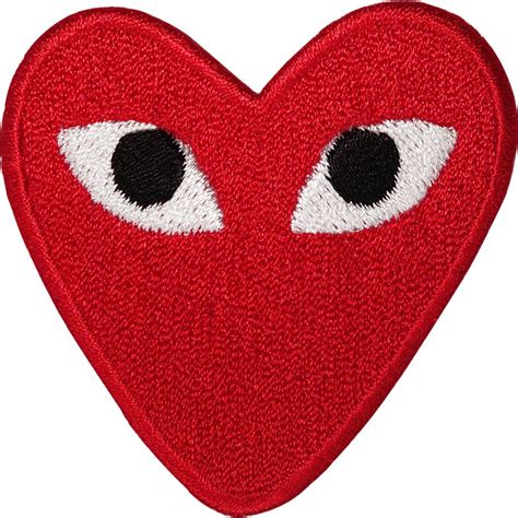 embroidered red love heart eyes iron on patch sew on embroidery badge applique in 2020 sew on