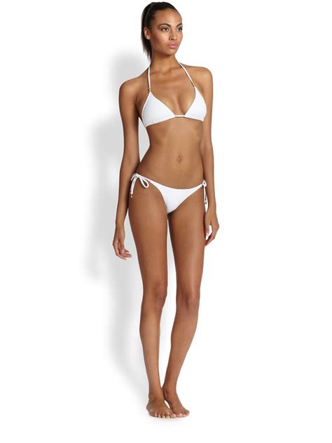 Lyst Ondademar String Bikini Top In White