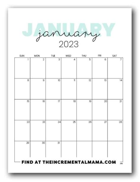 Cute 2023 Printable Calendar 12 Free Printables To Get Organized