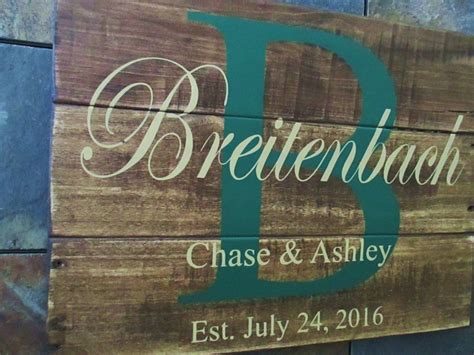 Wedding Established Wood Sign T For Couple Custom Name Etsy