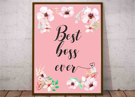 Huge sale on best gift boss now on. Best Boss Ever, Best Boss Print, Female Boss Gift, Female ...