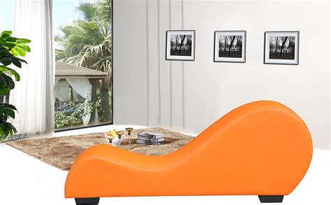 Us Pride Furniture Yoga Collection Modern Faux Leather Curved Lounge Chaise For
