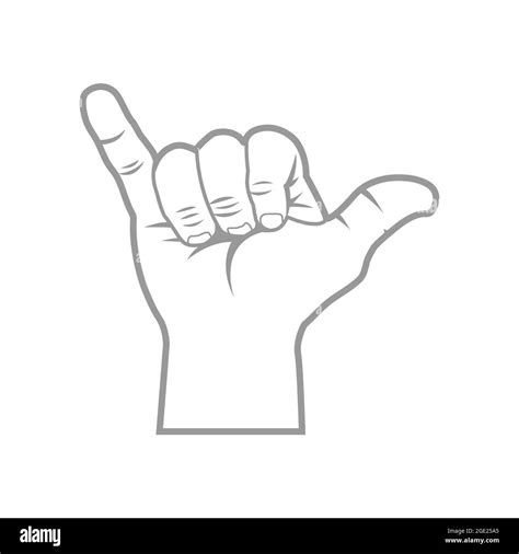 Drawing Hang Loose Symbol Background Cut Out Stock Images Pictures Alamy