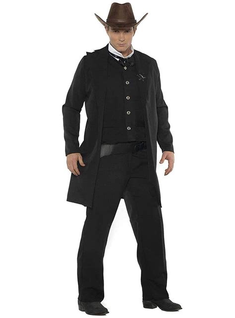 Plus Size Black Cowboy Sheriff Costume Mens Cowboy Dress Up Outfit