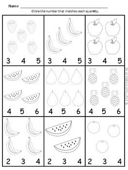 grocery themed numbers quantities   worksheets