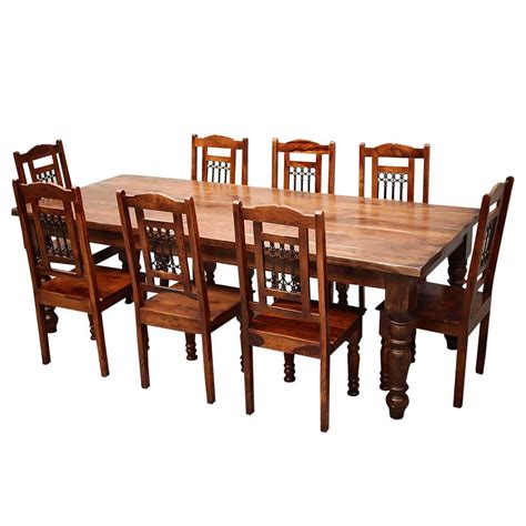 Please enjoy browsing through all of our solid wood dining tables and other solid wood furniture. Rustic Furniture Solid Wood Large Dining Table & 8 Chair Set