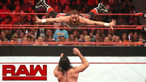 Sami Zayn Vs Seth Rollins Raw August Youtube