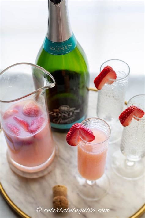 For A Change From The Classic Mimosa Try This Strawberry Mimosas