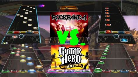 Rock Band 4 Vs Guitar Hero World Tour Chart Comparison Pull Me Under